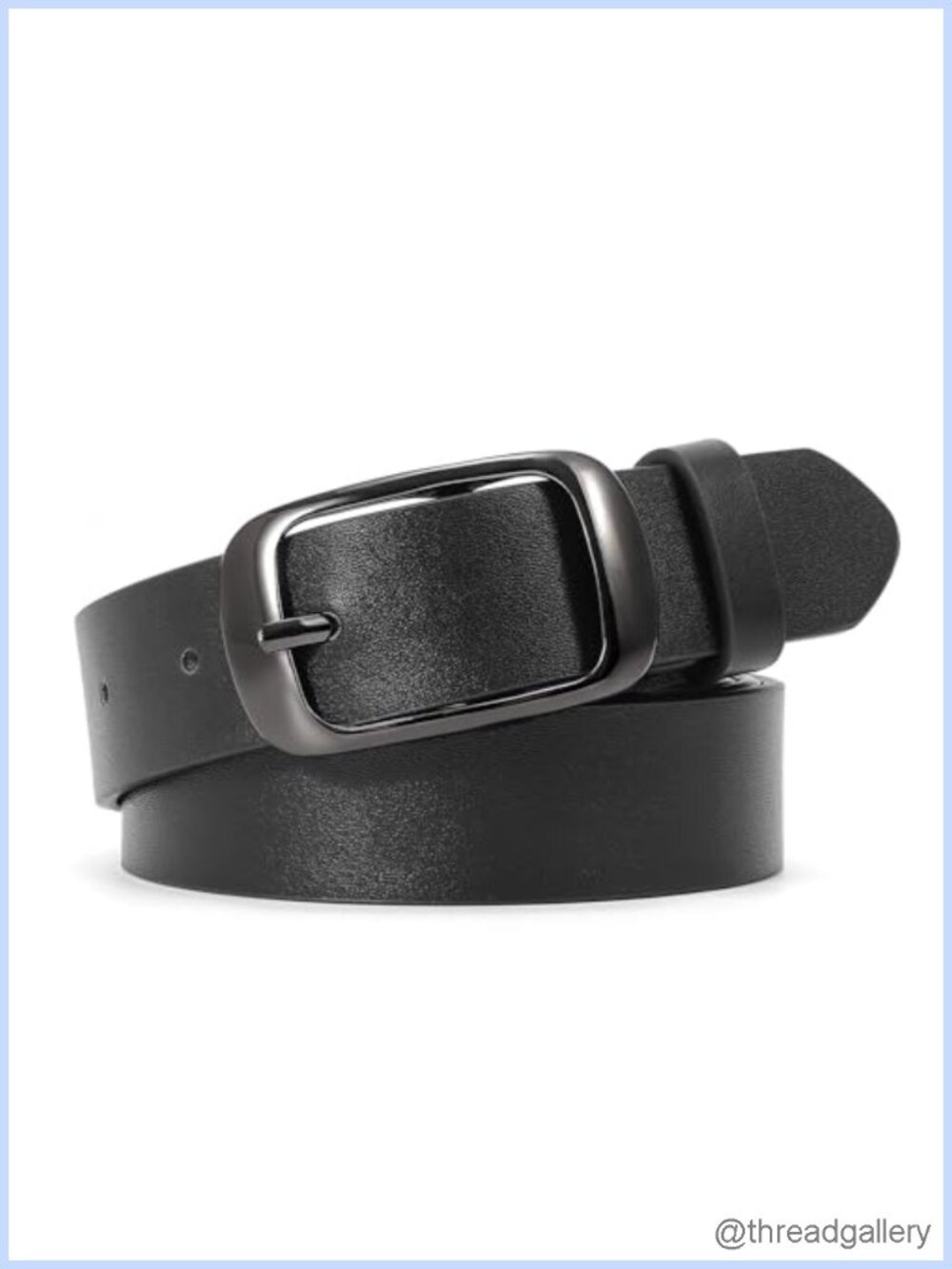Plus Size PU Leather Belt with Metal Buckle Adjustable Waist Jeans Pants